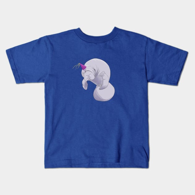 Party Manatee! Kids T-Shirt by Basilisk